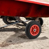 El Arabası Tekeri Plastik Jantlı Yük Taşıma Bilyeli Rulmanlı Havalı Şambrelli 350x70 mm Tekerlek - 3