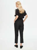 Faik Sönmez Minimalist Midi Kadın Pantolon - Yüksek Bel Rahat thumbnail 12