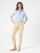 Faik Sönmez Minimalist Crop Kadın Pantolon - Yüksek Bel - Modern thumbnail 2