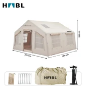 HABL 13 Kişilik 13.2m2 Su,Rüzgar ve Kar Geçirmez 600D Oxford Kumaşlı 4 Mevsim Şişme Çadır 367cm(U) 360cm(G) 220cm(Y) thumbnail 2