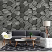 3 Boyutlu Carbon Fiber Görünümlü Duvar Kağıdı Baskı thumbnail 1