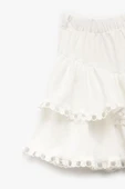 Koton Kız Çocuk Beli Lastikli Katlı Dantel Detaylı Mini Etek - 3