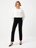 Faik Sönmez Minimalist Kadın Pantolon - Regular Fit - Yüksek Bel - 4