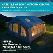 HABL 13 Kişilik 13.2m2 Su,Rüzgar ve Kar Geçirmez 600D Oxford Kumaşlı 4 Mevsim Şişme Çadır 367cm(U) 360cm(G) 220cm(Y) thumbnail 1
