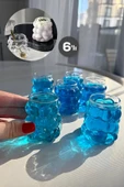 Tilbe Home 6'lı Mini Boncuk Şekilli Bardak Kahve Sunum Bardağı Isıya Dayanıklı Üzüm Bardak 90 ml. - 1