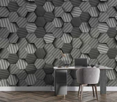 3 Boyutlu Carbon Fiber Görünümlü Duvar Kağıdı Baskı thumbnail 4