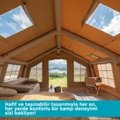 HABL 13 Kişilik 13.2m2 Su,Rüzgar ve Kar Geçirmez 600D Oxford Kumaşlı 4 Mevsim Şişme Çadır 367cm(U) 360cm(G) 220cm(Y) thumbnail 4