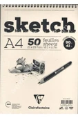 CLAIREF.ESKİZ BLOK SKETCH A4 90 GR 50 YP SPİRALLİ - 1