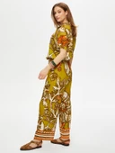 Faik Sönmez Desenli Geniş Paça Midi Kadın Pantolon - Bohemian Tarz thumbnail 6