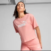 Puma Cropped No.1 Logo Tee Pembe Kadın Spor Tişört - 684972 18 - 1