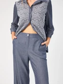 Faik Sönmez Minimalist Yüksek Bel Wide Leg Kadın Pantolon - Günlük Kullanım - 2