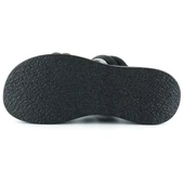 Erkan Saçmacı Siyah Dolgu Taban Gümüş Taşlı Bantlı Platform Terlik - 5