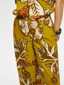 Faik Sönmez Desenli Geniş Paça Midi Kadın Pantolon - Bohemian Tarz thumbnail 9