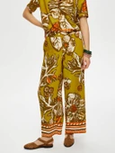Faik Sönmez Desenli Geniş Paça Midi Kadın Pantolon - Bohemian Tarz thumbnail 7