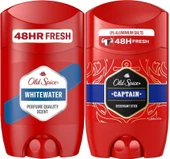 Old Spice WhiteWater & Captain Stick Roll-On Men/Erkek Deodorant 50ML (Karma 2 Li Set) - 1