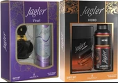 Jagler Parfüm Seti (Karma Set) Kadın 60ML Pearl + Deodorant / Erkek 90ML Hero + Deodorant - 1
