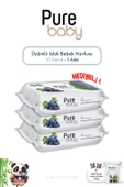 Üzümlü 50'li Islak Bebek Havlusu Pure Baby X 3 ve ROSIE - 1