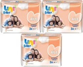 Uni Baby Islak Havlu Mendil Aile 52 Yaprak (9 Lu Set) 468 Yaprak (3PK*3) - 1