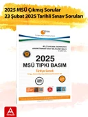 2025 MSÜ Çıkmış Sorular-Tıpkı Basım-Bire Bir ÖSYM-23 Şubat 2025 Tarihli Sınav thumbnail 1