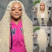 Platin Uzun Afro Dalga Fiber Sentetik Tül Peruk - 1