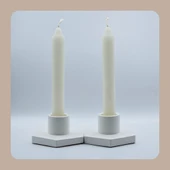 Lumen Dekoratif 2'li Mumluk & Şamdan Seti | El Yapımı | Minimalist Tasarım - 6
