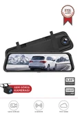 Lenovo V7AHD Siyah 1080P Araç içi 9.6inç Dokunmatik Dikiz Ayna Gece Görüşü Ön ve Arka Araç Kamerası - 1