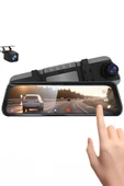 Lenovo M8/8804 Siyah 4K Araç içi 9.6 inç Dokunmatik Dikiz Ayna Gece Görüş GPS ÖnveArka Araç Kamerası - 3