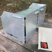 Kamp Ayısı® WindShield™ Katlanır Metal Rüzgarlık: Portatif Rüzgar Kesici - Kartuşlu Kamp Ocakları İçin - 10