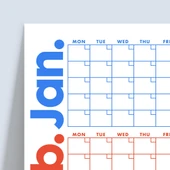 Tarihsiz Üç Aylık Duvar Takvimi Seti, Zamansız Takvim, Planlayıcı Set, Rengarenk, 90 Günlük Takvim, 90 Günlük Plan - 70x thumbnail 3