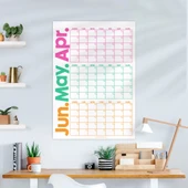 Tarihsiz Üç Aylık Duvar Takvimi Seti, Zamansız Takvim, Planlayıcı Set, Rengarenk, 90 Günlük Takvim, 90 Günlük Plan - 70x thumbnail 2