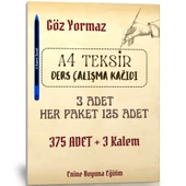 A4 Teksir Kağıdı Ders Çalışmak İçin (3 Paket + 3 Kalem) - 1