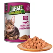 Jungle 1 Adet Kedi 415 gr Somonlu-Karidesli Konserve Maması Skt: 06/2027 - 1