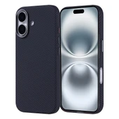 iPhone 16 Kılıf Magsafe Şarj Özellikli Karbon Fiber Görünümlü Nekst Kılıf thumbnail 1