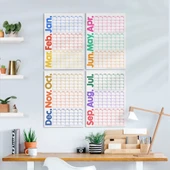 Tarihsiz Üç Aylık Duvar Takvimi Seti, Zamansız Takvim, Planlayıcı Set, Rengarenk, 90 Günlük Takvim, 90 Günlük Plan - 70x thumbnail 1