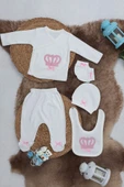 Sema Baby 5 Parça Hastane Çıkışı Zıbın Seti 0-3 Ay - Princess - 1