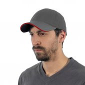 Şensel, Spor Şapka, Gri-Kırmızı -110E386- Günlük Şapka, Outdoor - 1