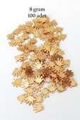 Oya Abiye Bileklik Kolye Pleksi Metalik Plastik Pul Altın Renk 8 gram 100 adet - BNC485 - 1