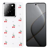 Gpack Tecno Spark 20 Pro 5G uyumlu Kılıf Kenarlar Airbagli Simli Şeffaf Kutup Kapak thumbnail 3