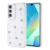 Gpack Samsung Galaxy A16 uyumlu Kılıf Kenarlar Airbagli Simli Şeffaf Kutup Kapak thumbnail 2