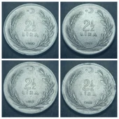 Escoines Koleksiyon 39963679f93fd9c82b 1960/61/62/63/64/65/66/67/68/69 2½Lira takım ÇT/ÇÇT 10'lot thumbnail 1