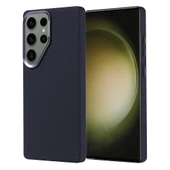 Samsung Galaxy S25 Ultra Kılıf Kablosuz Şarj Özellikli Karbon Fiber Görünümlü Nekst Kapak thumbnail 1