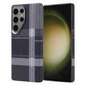 Samsung Galaxy S25 Ultra Kılıf Kablosuz Şarj Özellikli Karbon Fiber Görünümlü Nekst Kapak thumbnail 3