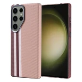 Samsung Galaxy S25 Ultra Kılıf Kablosuz Şarj Özellikli Karbon Fiber Görünümlü Nekst Kapak thumbnail 5