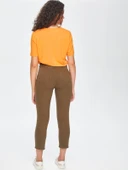 Faik Sönmez Minimalist Crop Kadın Pantolon - Yüksek Bel Midi Boy thumbnail 7