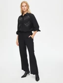 Faik Sönmez Minimalist Yüksek Bel Kadın Pantolon - Düz Kesim - Şık ve Rahat - 5