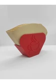 Nerva Design 3D Kırmızı Renkli Filtre Kahve Kağıdı Tutucu Stant Masaüstü - 3