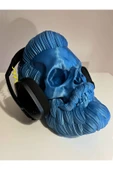 Nerva Design 3D Dekoratif Kurukafa Kulaklık Standı, Özel Tasarım Masaüstü Kulaklık Tutacağı/Tutucu, cm , Skull - 1