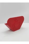 Nerva Design 3D Kırmızı Renkli Filtre Kahve Kağıdı Tutucu Stant Masaüstü - 4