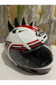 Motosiklet Kask Dikeni Kask Aksesuarı Kask Sivri Uçlar - Dikenli Görünüm Kask Aparat - 6