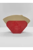 Nerva Design 3D Kırmızı Renkli Filtre Kahve Kağıdı Tutucu Stant Masaüstü - 1
